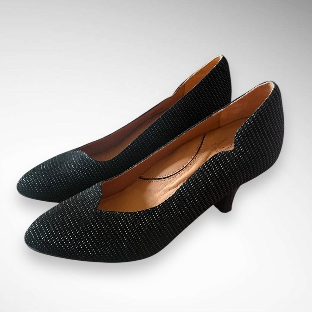 L'AMOUR DES PIEDS Women's Black‎ Bamelle Leather Pumps Size 7 | EUC